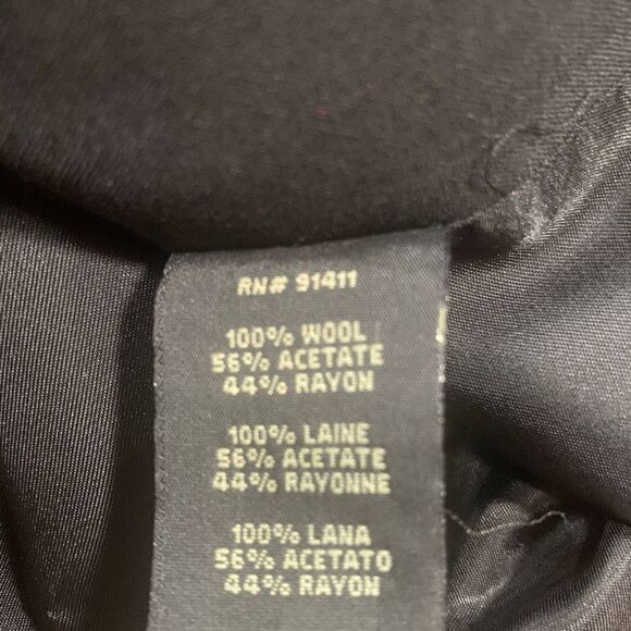 Rozae Nichols Bolero Jacket Cropped Retro Style Shiny Black Exaggerated Collar - Picture 11 of 12